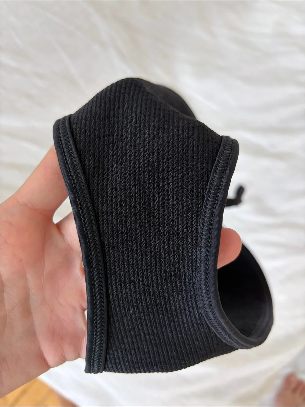 Hunza G Black Ribbed Swim Bottom